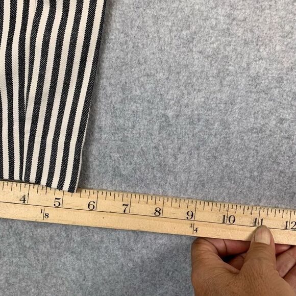 A New Day Womens Size 2 Ankle Pants Black White Stripe Side Zipper Stretch - Picture 4 of 15